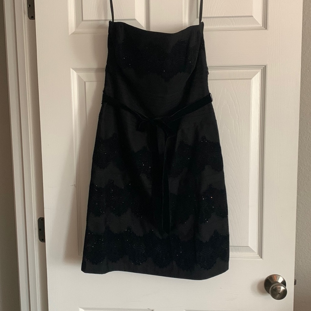 Strapless little black dress